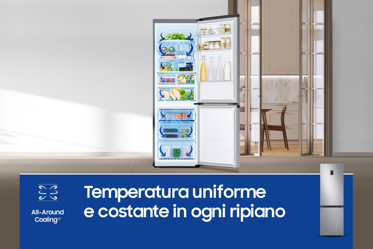 Samsung Frigorifero Combinato EcoFlex AI 1.85m 344L RB34C675DSA