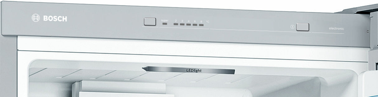 Bosch Serie 4 KGV39VLEAS Frigorifero combinato da libera installazione 201 x 60 cm Metal look Classe E