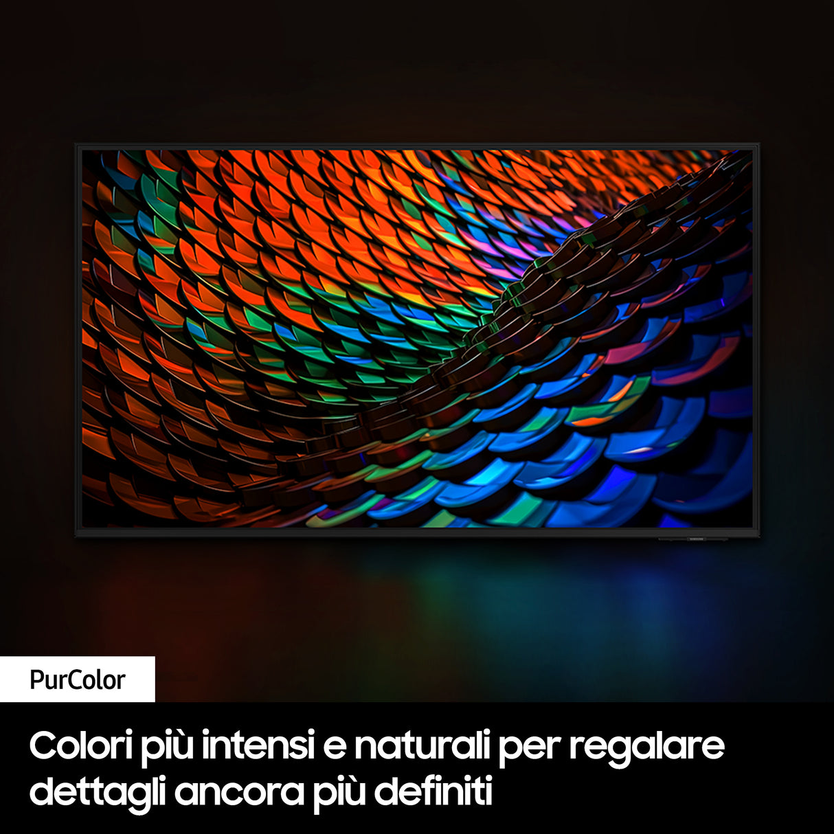 Samsung TV Crystal UHD 4K 50” UE50DU7170UXZT Smart TV Wi-Fi Black, Processore Crystal 4K, 4K Upscaling, Slim Look Design, OTS Lite