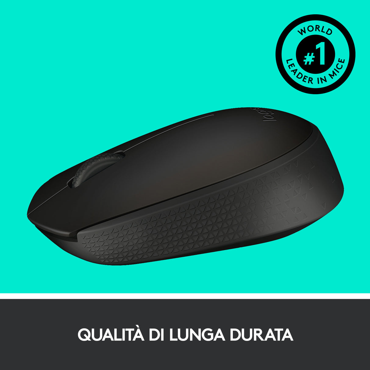 Logitech M171 Mouse Wireless, 2.4 GHz con Mini Ricevitore USB, Rilevamento Ottico, Durata Batteria Fino a 12 Mesi, Mouse Ambidestro per PC/Mac/Laptop, Nero