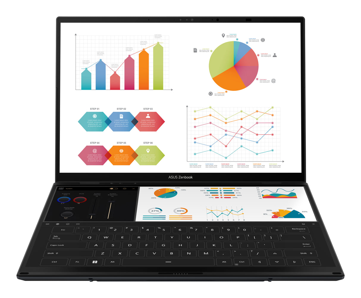 ASUS Zenbook Duo OLED UX8406MA-PZ286W Intel Core Ultra 7 155H Computer portatile 35,6 cm (14") Touch screen 3K 16 GB LPDDR5x-SDRAM 1 TB SSD Wi-Fi 6E (802.11ax) Windows 11 Home Grigio