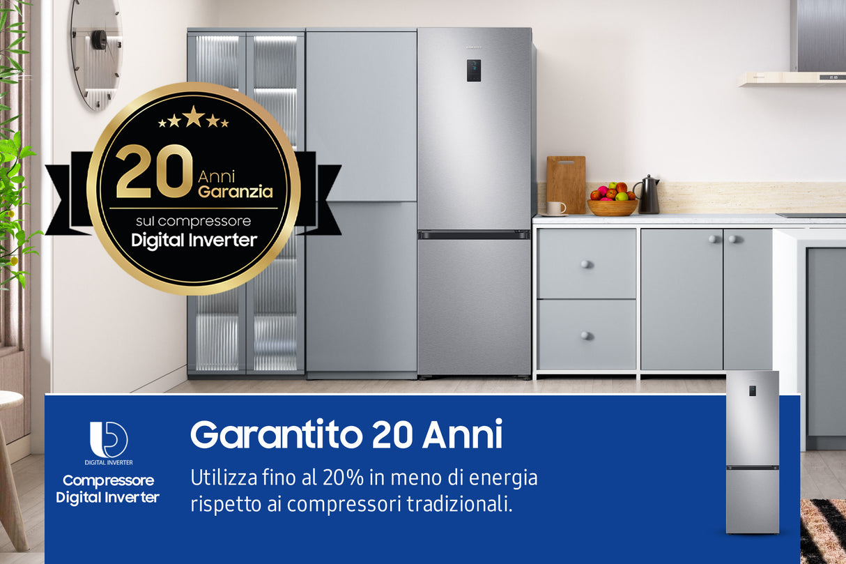 Samsung Frigorifero Combinato EcoFlex AI 1.85m 344L RB34C675DSA