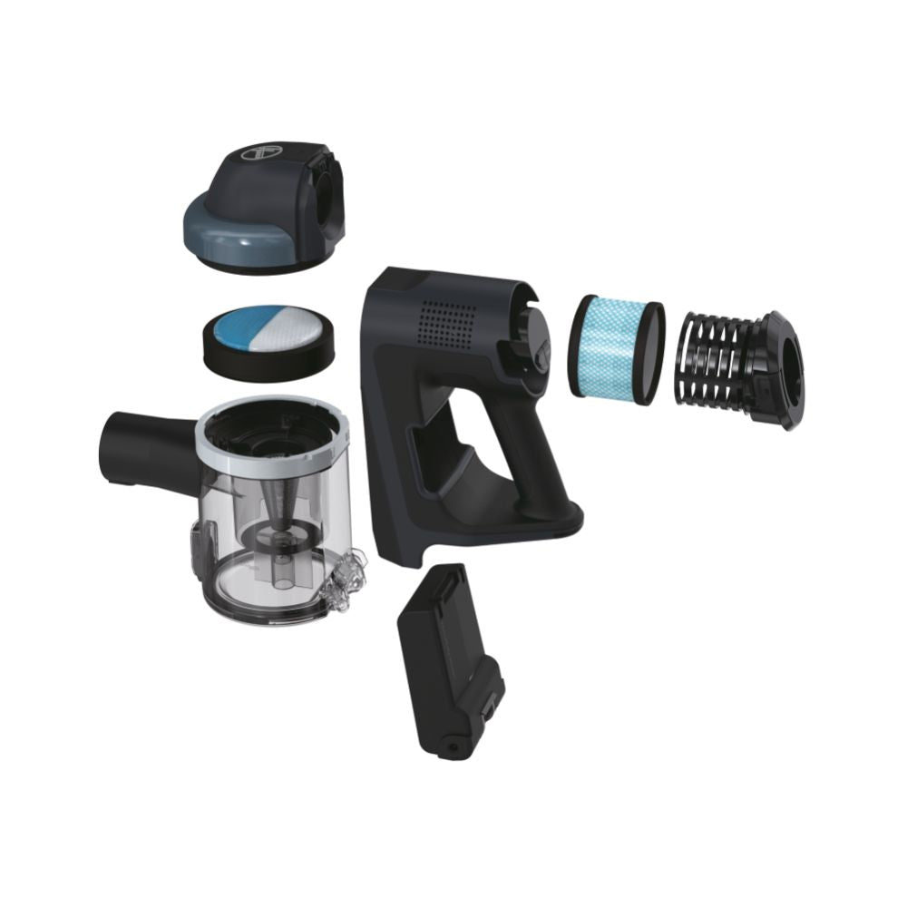 Hoover HF4, Aspirapolvere senza filo, Nero/Argento, 0,7L, Senza sacchetto