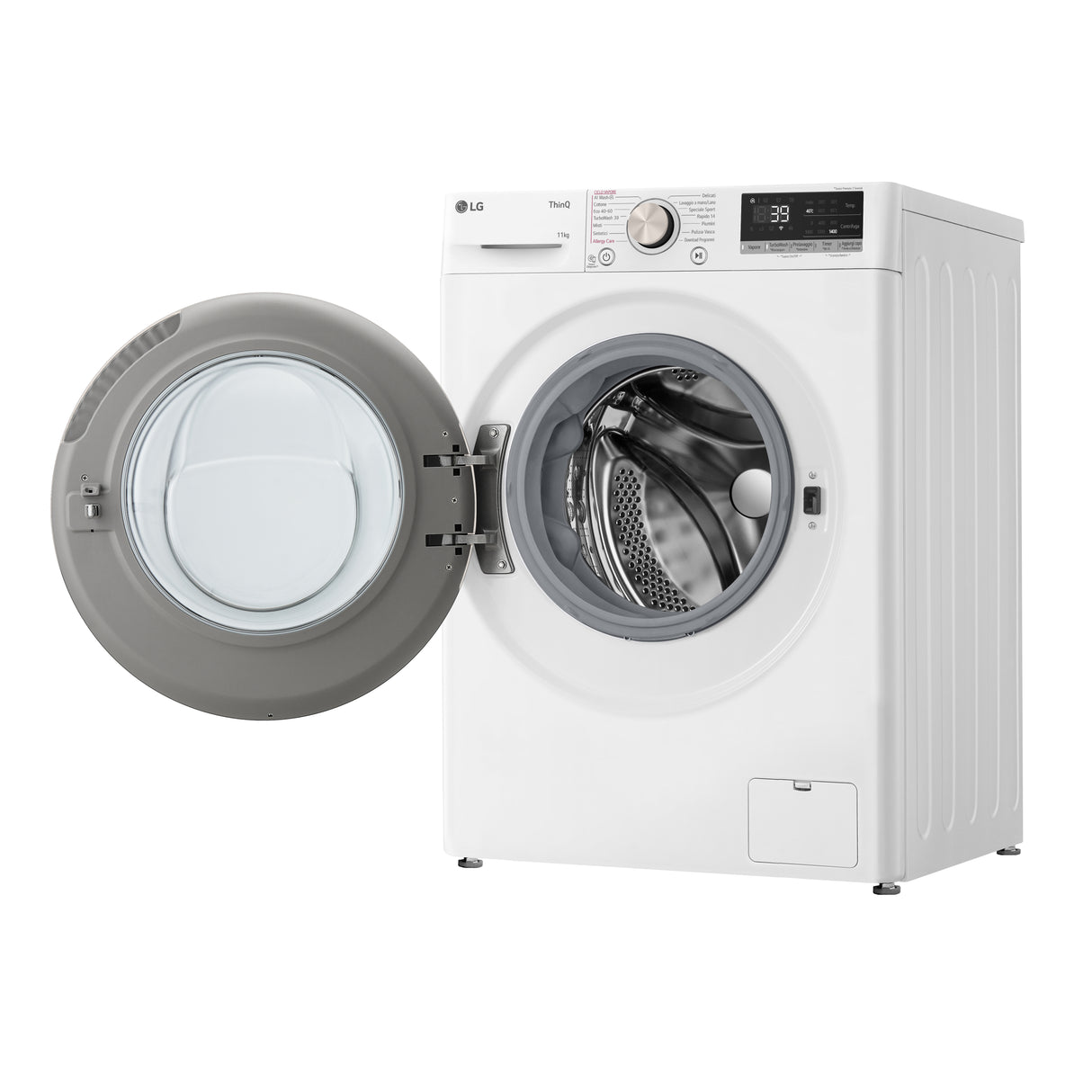 LG F4R7011TSWG Lavatrice 11kg AI DD, Classe A-10%, 1400 giri, TurboWash, Vapore
