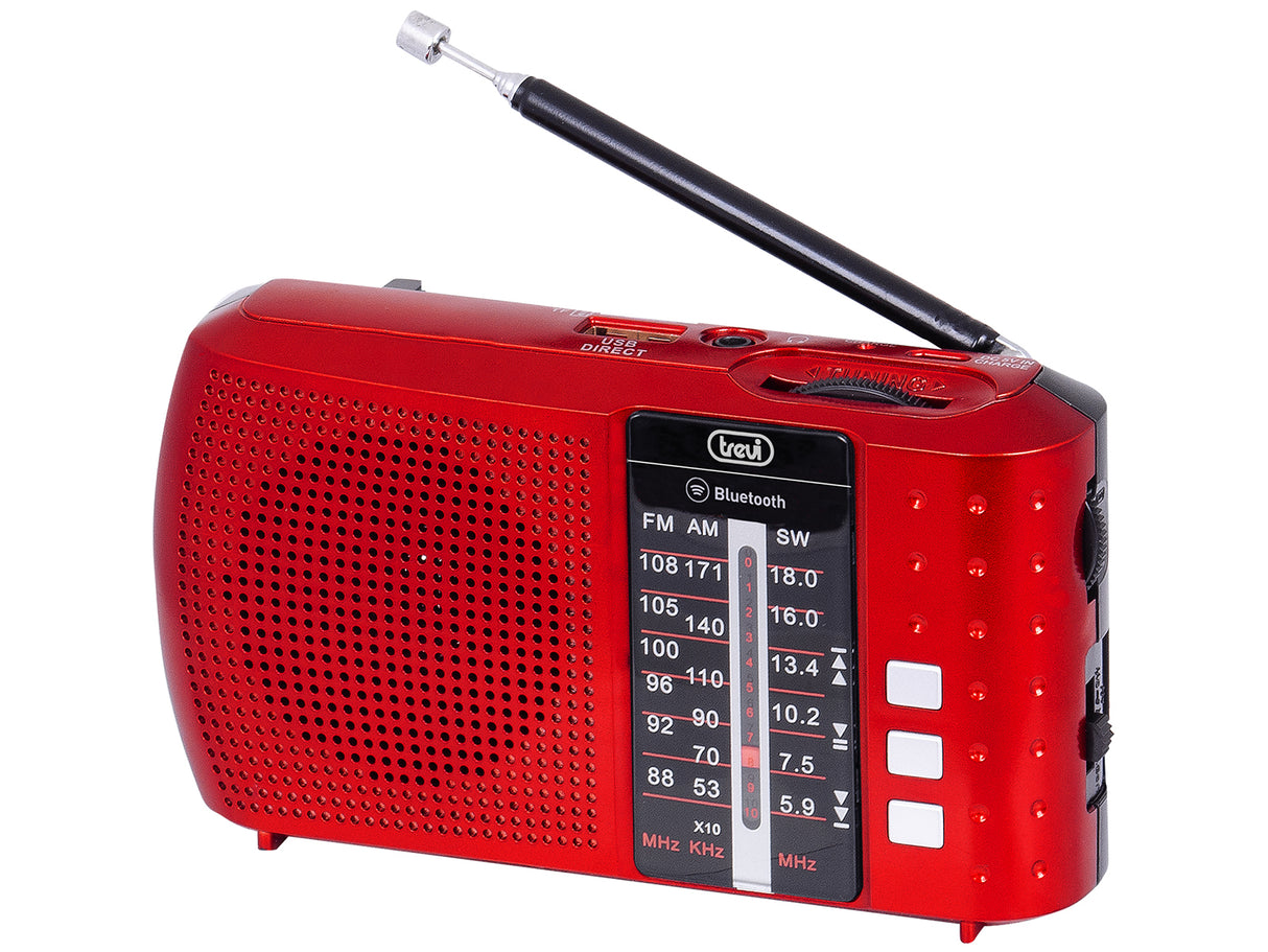 Trevi RADIO PORTATILE MULTIBANDA WIRELESS USB MICRO SD RA 7F20 BT ROSSO