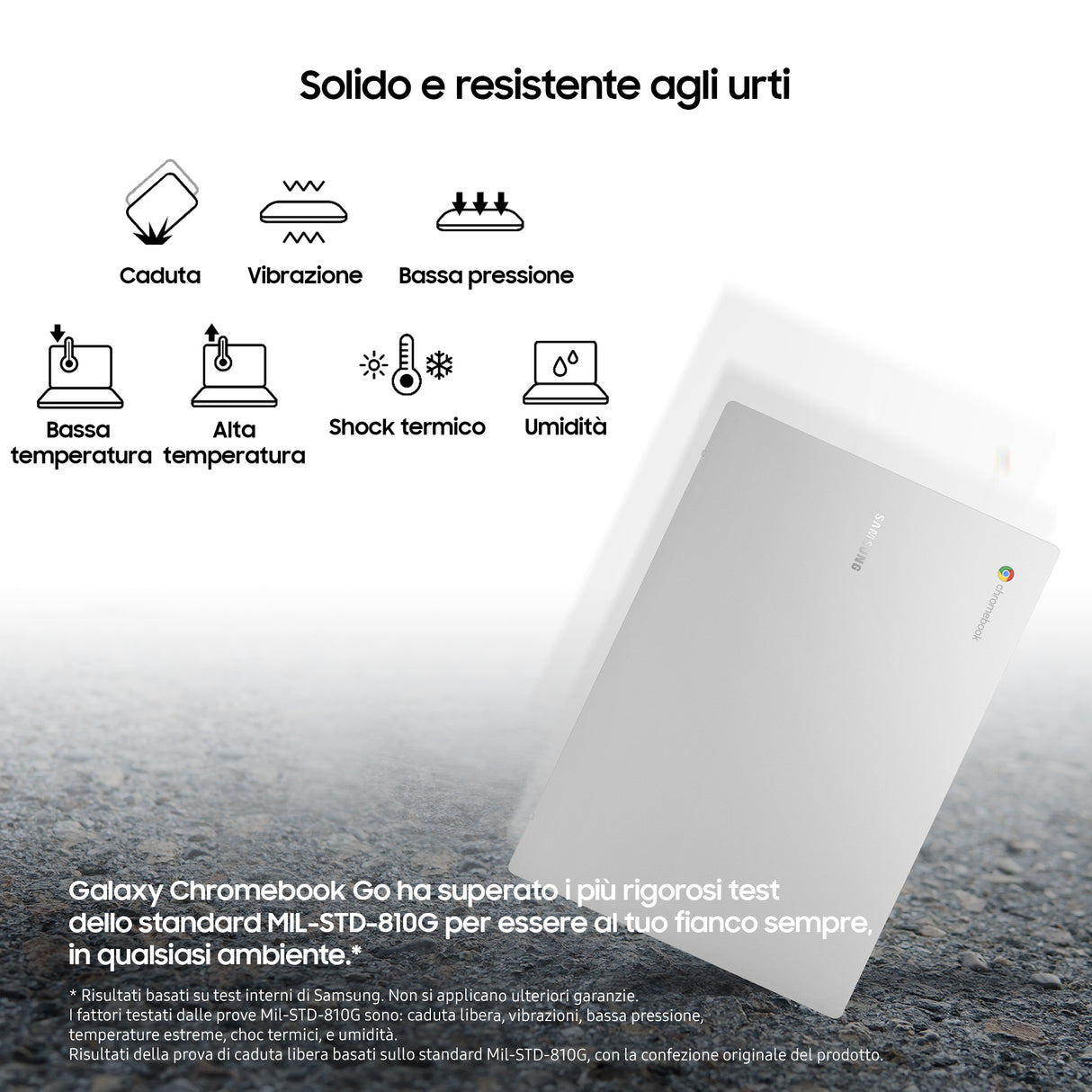 Samsung Galaxy Chromebook Go Intel® Celeron® N N4500 35,6 cm (14") HD 4 GB LPDDR4x-SDRAM 64 GB eMMC Wi-Fi 6 (802.11ax) ChromeOS Argento