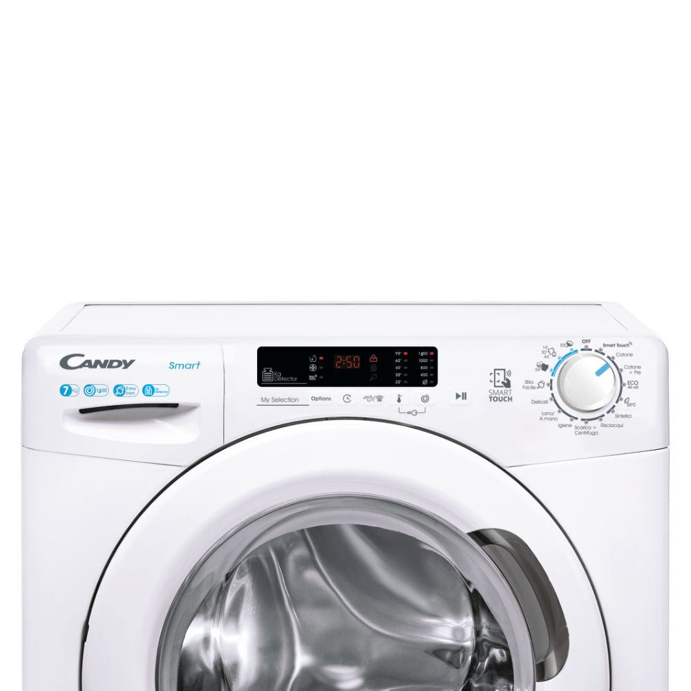 Candy Smart CSS4372DW4/1-11 lavatrice Caricamento frontale 7 kg 1300 Giri/min Bianco
