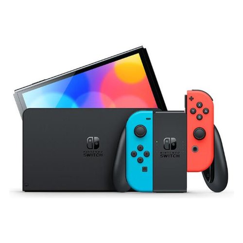 Nintendo Switch (modello Oled) Rosso neon/Blu neon, schermo 7 pollici