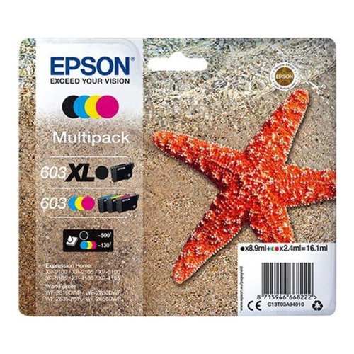 Epson 603 XL cartuccia d'inchiostro 1 pz Originale Resa elevata (XL) Nero, Ciano, Magenta, Giallo