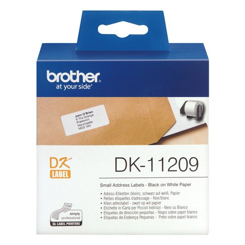 Brother DK-11209 nastro per etichettatrice Nero su bianco
