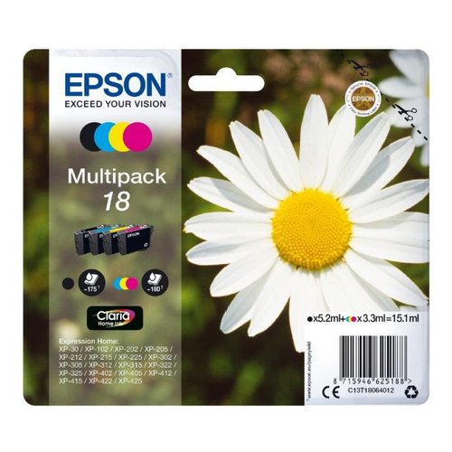 Epson Daisy Multipack Margherita 4 colori Inchiostri Claria Home 18