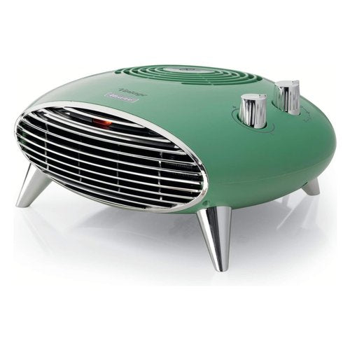 Ariete 8211 Termoventilatore da tavolo, Stufetta elettrica, 2000W, Termostato, Silenzioso, Griglia e piedi cromati, Verde