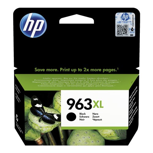 HP Cartuccia di inchiostro nero originale 963XL ad alta capacità