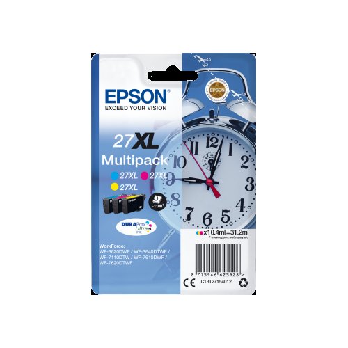 Epson Alarm clock Multipack Sveglia 3 colori Inchiostri DURABrite Ultra 27XL