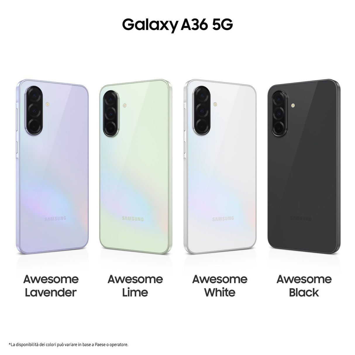 Samsung Galaxy A36 5G, Smartphone con Funzioni intelligenti, Display Super AMOLED 6.7”, 8GB RAM, 256GB, Camera 50MP, Batteria 5.000 mAh, IP67, Awesome White
