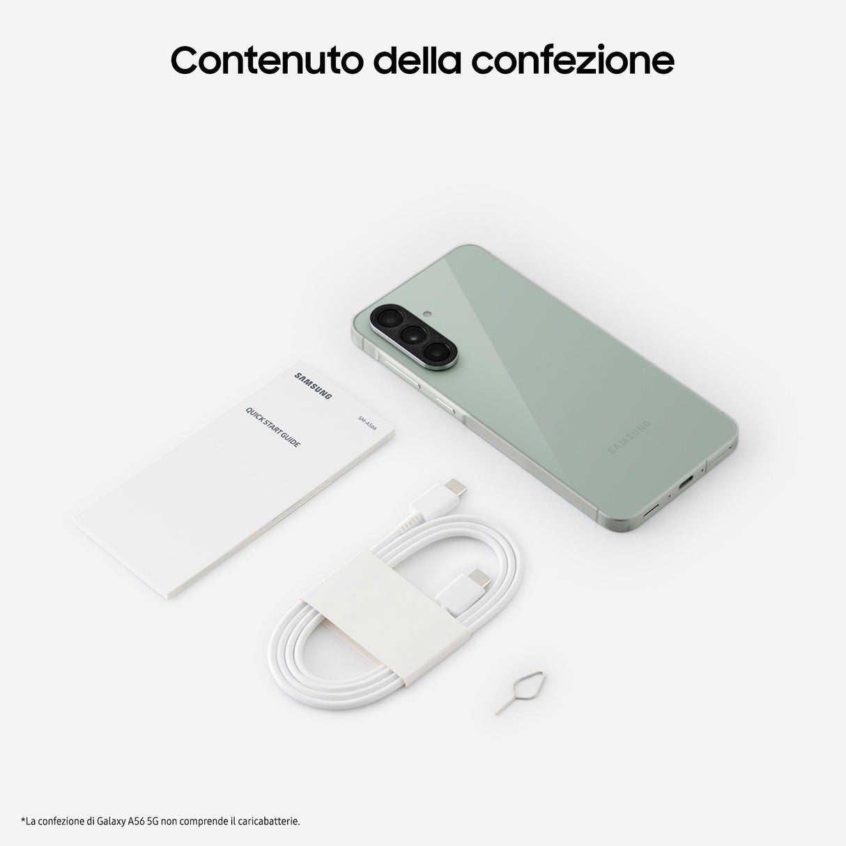 Samsung Galaxy A56 5G, Smartphone con Funzioni intelligenti, Display Super AMOLED 6.7”, 8GB RAM, 256GB, Camera 50MP, Batteria 5.000 mAh, IP67, Awesome Olive