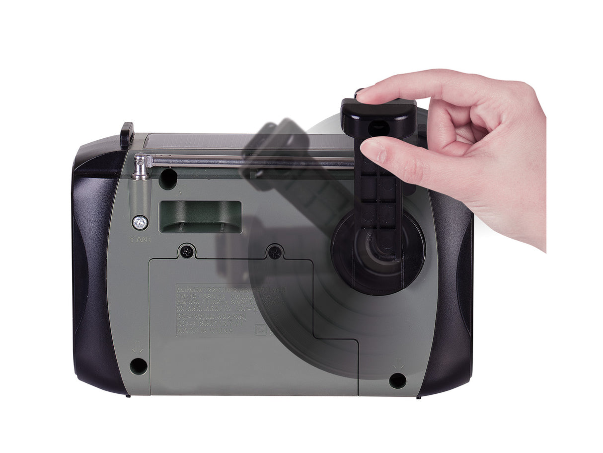 Trevi RADIO PORTATILE DINAMO E SOLARE USB MICRO SD WIRELESS E POWERBANK RA 7F30 BT GRIGIO