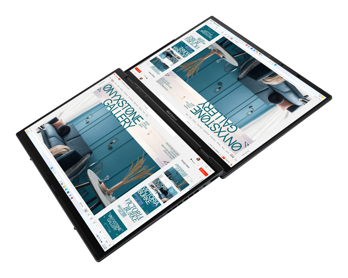 ASUS Zenbook Duo OLED UX8406MA-PZ286W Intel Core Ultra 7 155H Computer portatile 35,6 cm (14") Touch screen 3K 16 GB LPDDR5x-SDRAM 1 TB SSD Wi-Fi 6E (802.11ax) Windows 11 Home Grigio