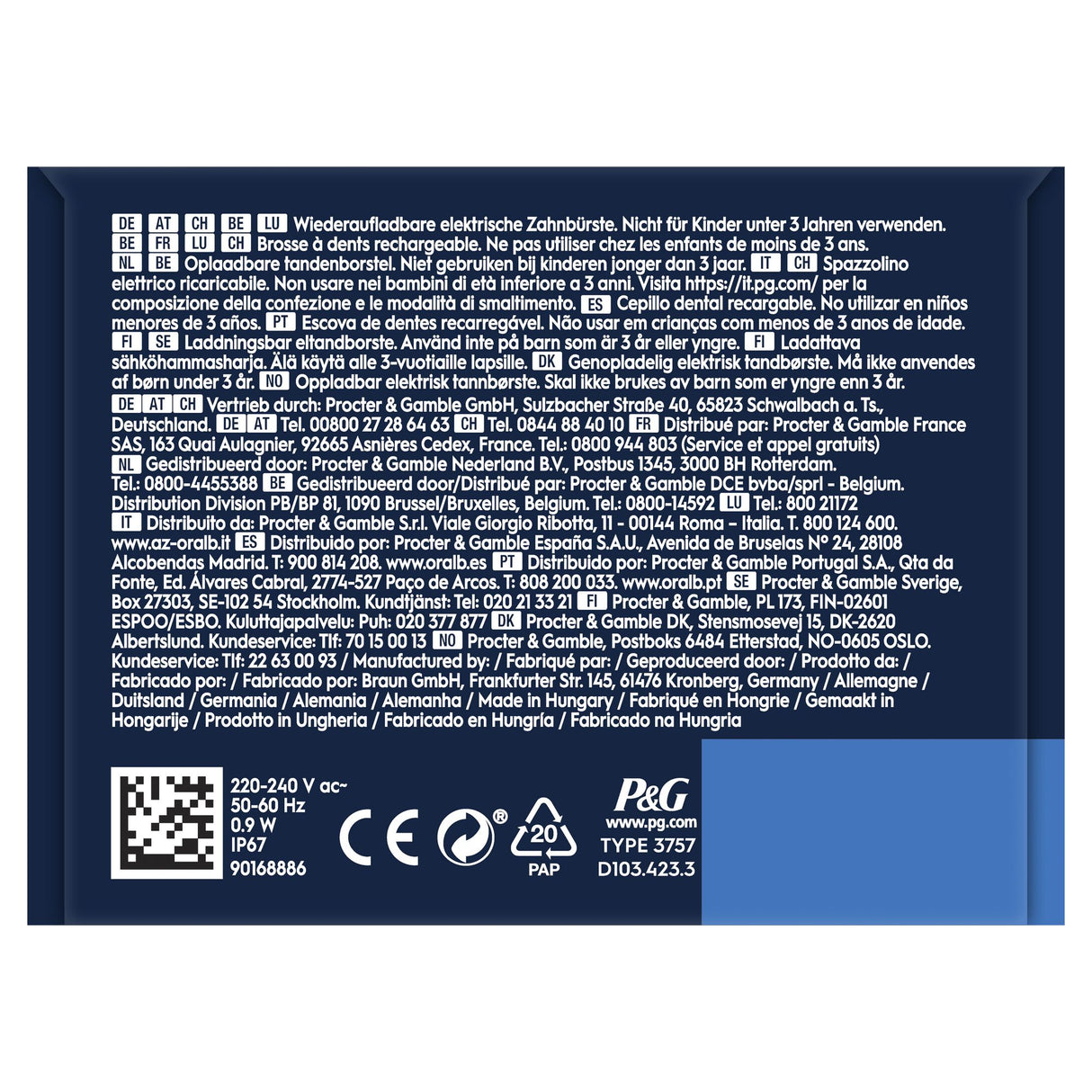 Oral-B Vitality Spazzolino Elettrico Ricaricabile Pro Viola, 2 Testine