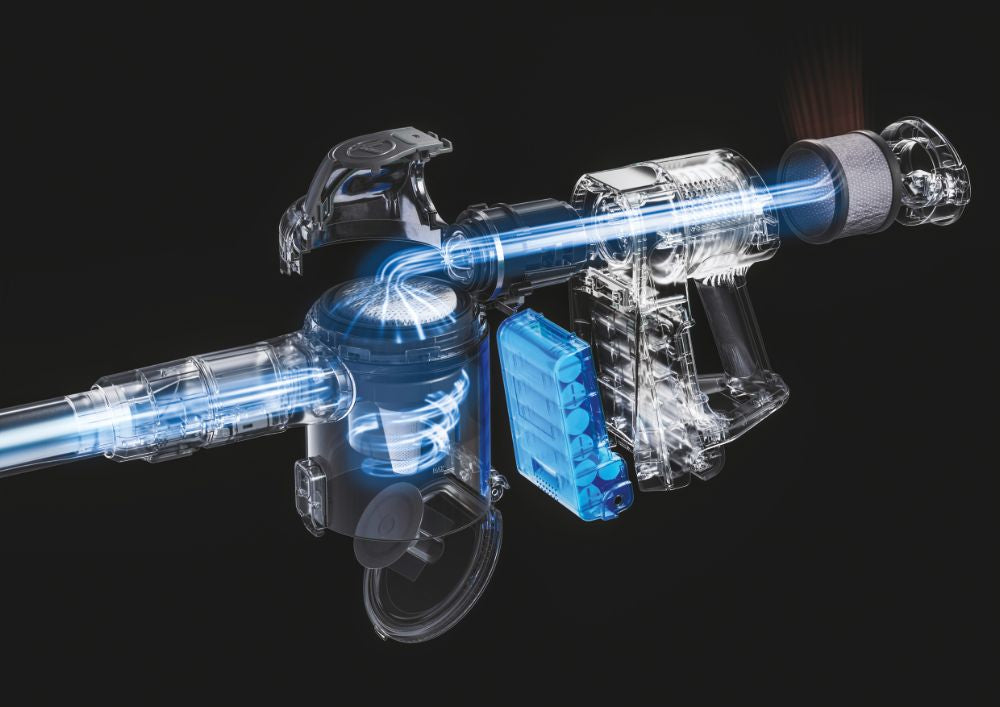 Hoover HF4, Aspirapolvere senza filo, Nero/Argento, 0,7L, Senza sacchetto