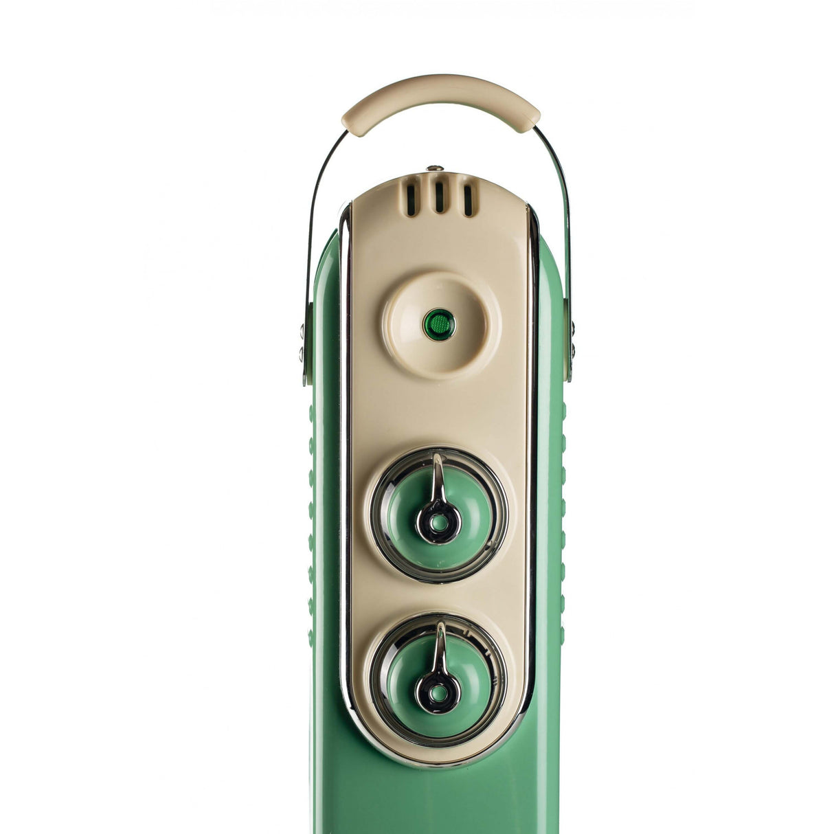 Ariete 837 Radiatore a olio Vintage Verde - 7 elementi riscaldanti - 3 livelli di potenza - Maniglia e ruote per facile trasporto - max 1500 Watt