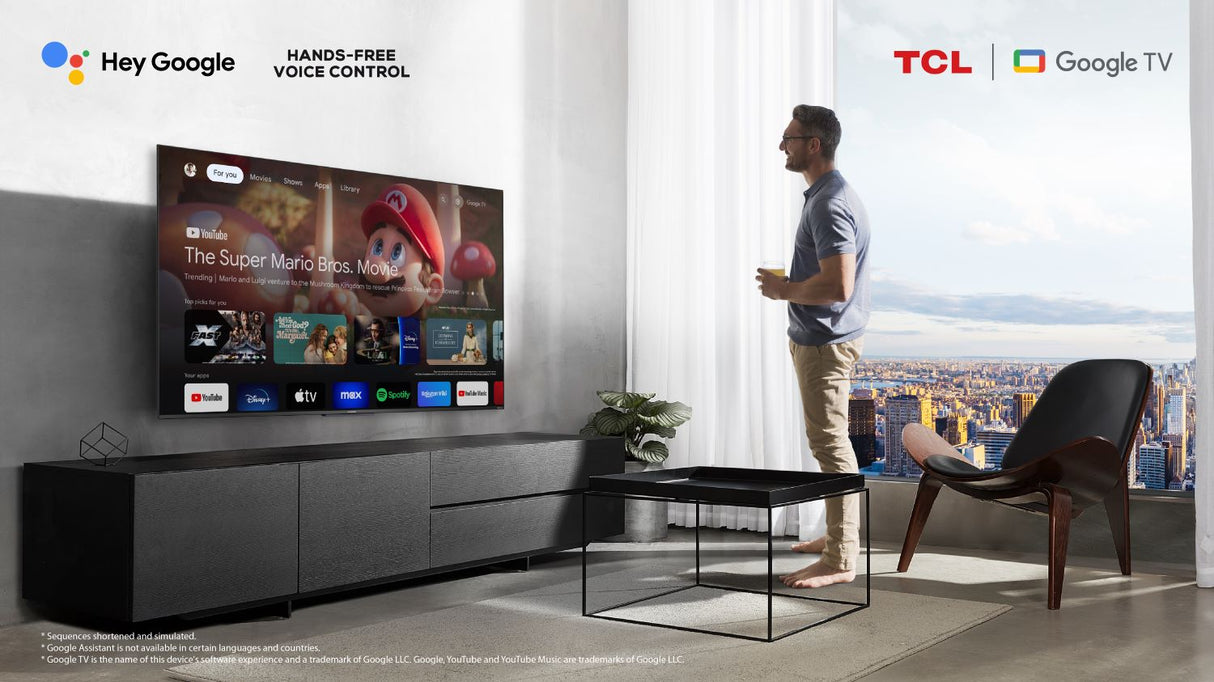 TCL C69 Serie C6 Smart TV QLED 4K 43" 43C69B, Dolby Vision, Dolby Atmos, Google TV