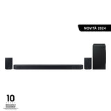 Samsung Soundbar HW-Q990D/ZF Serie Q, 22 Speaker, Wireless Dolby Atmos, Audio a 11.1.4 Canali, Q-Simphony, Alexa integrato e compatibile con Google Assistant, Graphite Black 2024