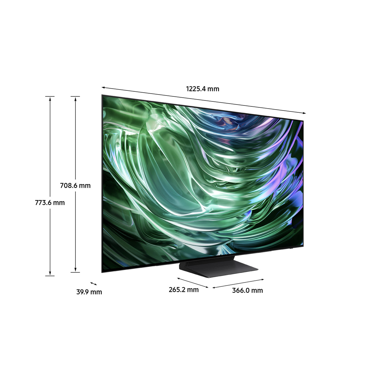 Samsung TV OLED 4K 55” QE55S90DAEXZT Smart TV Wi-Fi Graphite Black 2024, Processore NQ4 AI GEN2, Self-illuminating pixels, Laser Slim Design, Dolby Atmos