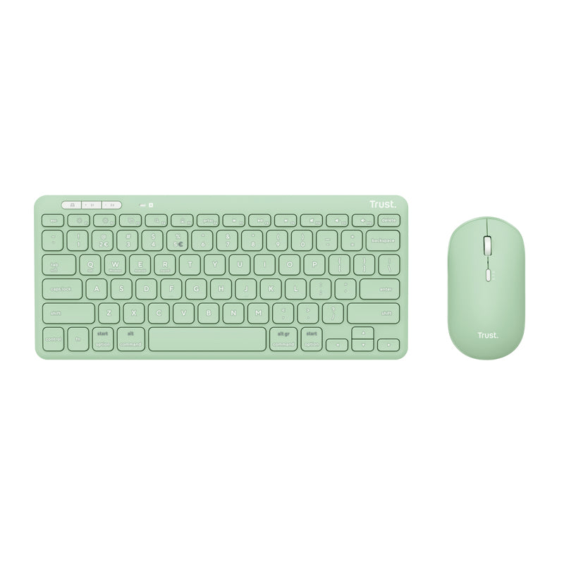 Trust Lyra tastiera Mouse incluso Universale RF senza fili + Bluetooth QWERTY Italiano Verde