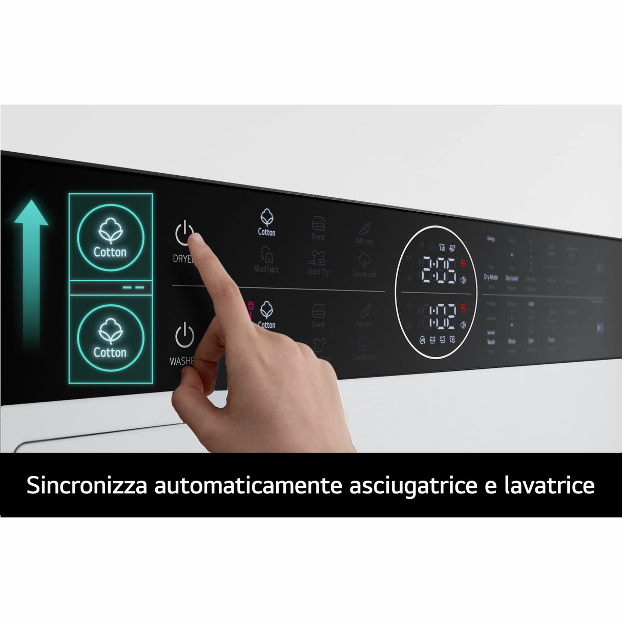 LG WashTower WT1210WWF Colonna Bucato 12/10kg AI DD, Classe A-10%/A+++, Pannello unificato
