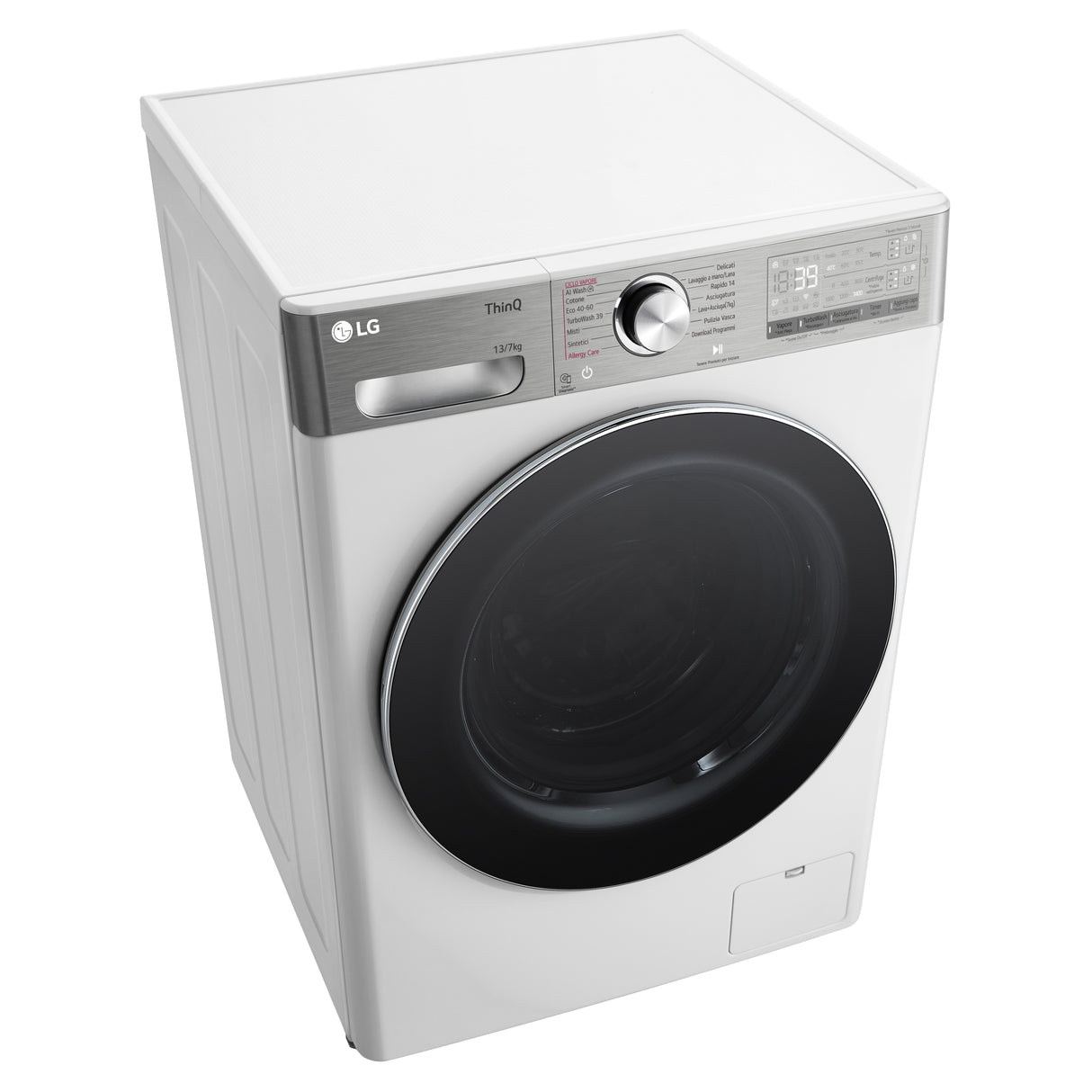 LG D4R9513TPWC Lavasciuga 13/7kg AI DD, Classe D, 1400 giri, TurboWash 360, Autodosaggio