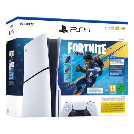 PS5 Console 1TB Standard Slim White + Fortnite Flowering Chaos