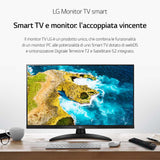 LG 27TQ615S Monitor TV 27" smart webOS 22 FULL HD Wi-Fi NOVITÀ 2022 Nero