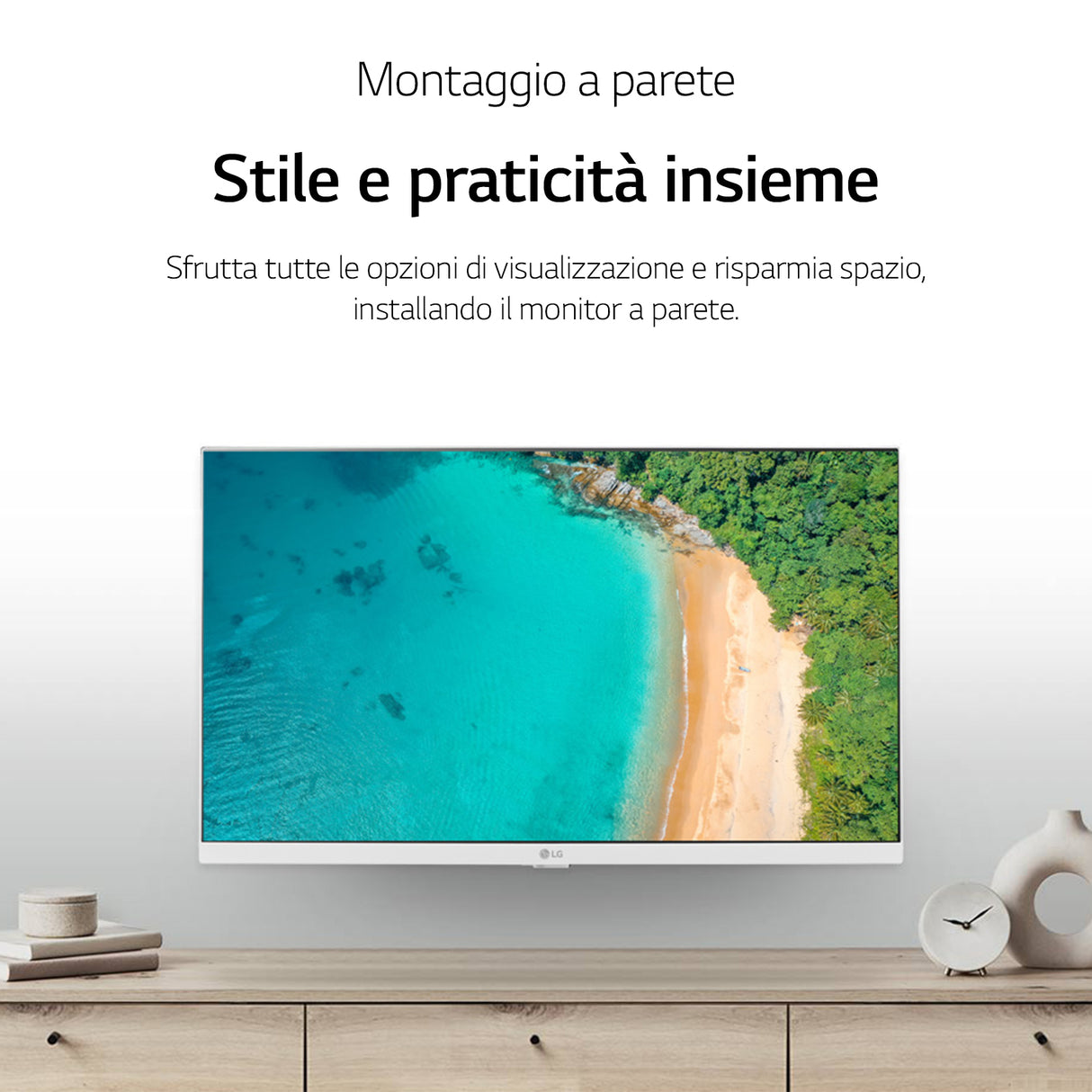 LG 27TQ615S Monitor TV 27" smart webOS 22 FULL HD Wi-Fi NOVITÀ 2022 Bianco