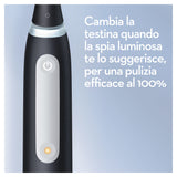 Oral-B iO Spazzolino Elettrico Ricaricabile 4S Nero, 1 Testina Di Ricambio, 1 Custodia Da Viaggio