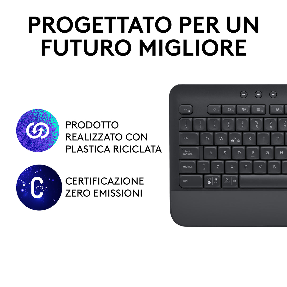 Logitech Signature K650 tastiera Ufficio Bluetooth QWERTY Italiano Grafite