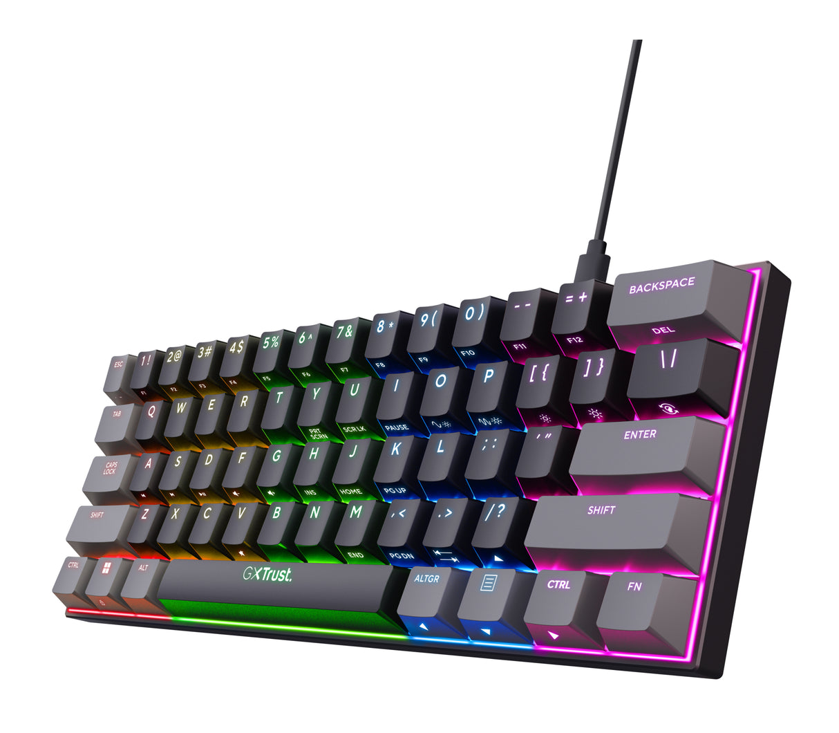 Trust GXT 867 Acira tastiera Gaming USB QWERTY Italiano Nero