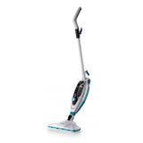 Ariete 4175 Steam Mop Foldable 10 in 1, Scopa a Vapore Pieghevole, 1500 Watt, 10 funzioni in 1, Kit accessori, Capacità 350 cc, Bianco/Azzurro