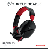 Turtle Beach Recon 70 Auricolare Cablato A Padiglione Gaming Nero, Rosso