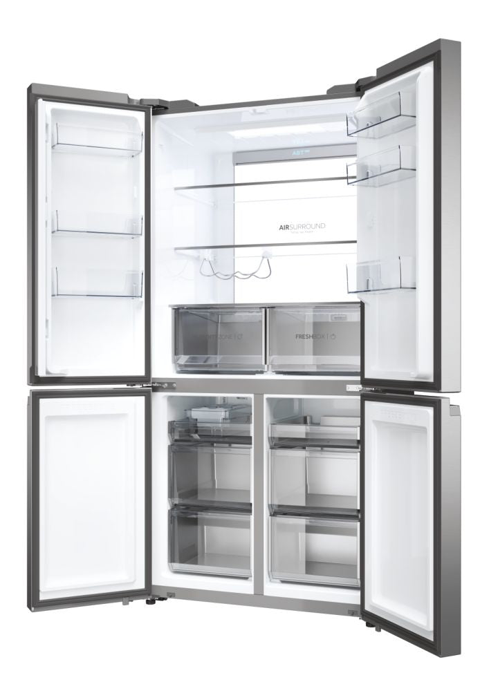 Haier Cube 90 Serie 7 HCR79F19ENMM frigorifero side-by-side Libera installazione 646 L E Platino, Acciaio inox