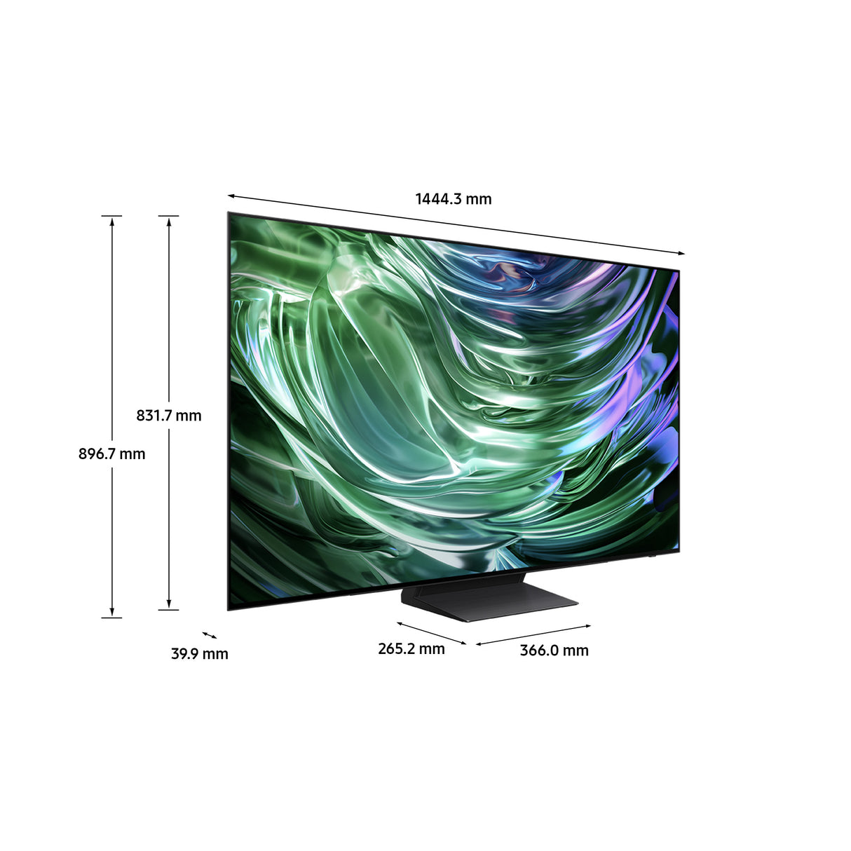 Samsung TV OLED 4K 65” QE65S90DATXZT Smart TV Wi-Fi Graphite Black 2024, Processore NQ4 AI GEN2, Self-illuminating pixels, Laser Slim Design, Dolby Atmos