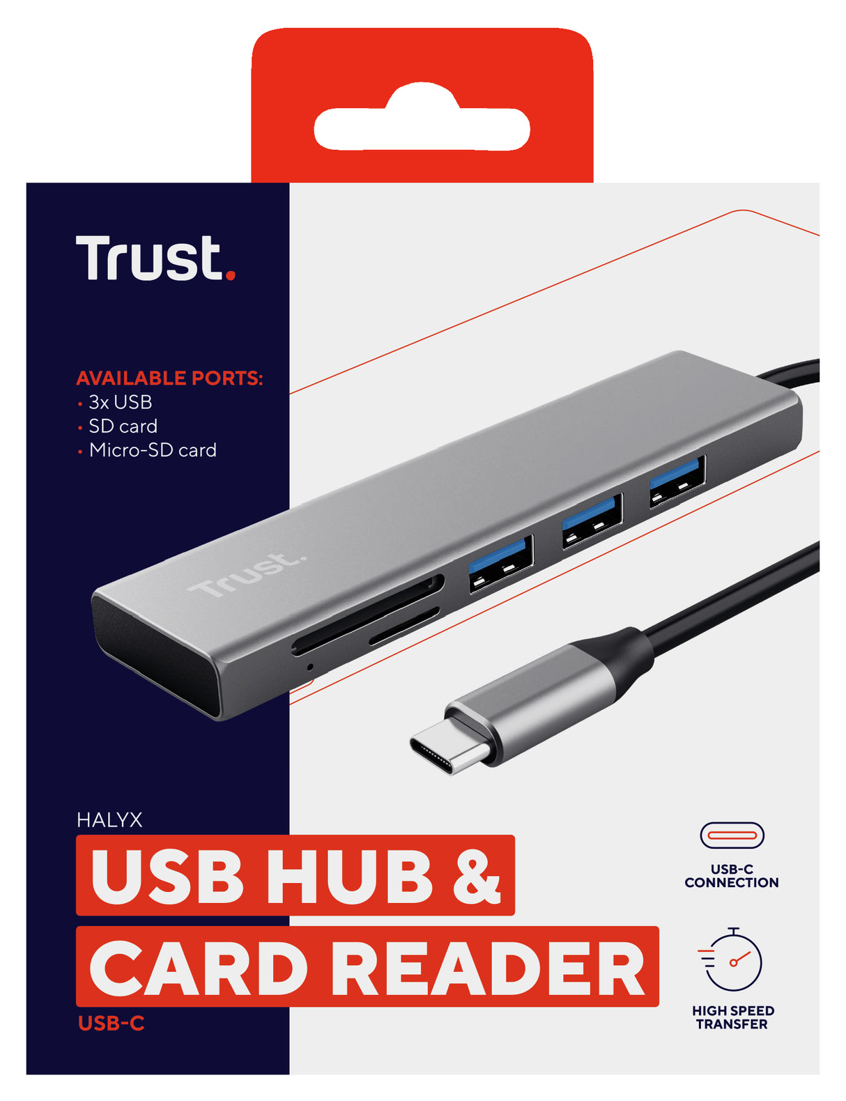 Trust Halyx USB 3.2 Gen 1 (3.1 Gen 1) Type-C 104 Mbit/s Alluminio