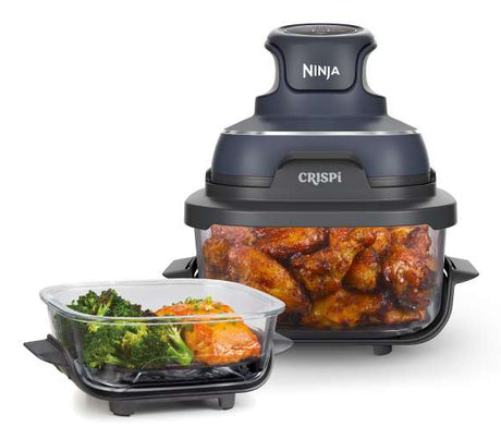 Ninja CRISPi Singolo 3,8 L 1700 W Friggitrice ad aria calda Blu, Grigio, Trasparente