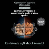 Ninja CRISPi Singolo 3,8 L 1700 W Friggitrice ad aria calda Blu, Grigio, Trasparente