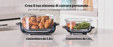 Ninja CRISPi Singolo 3,8 L 1700 W Friggitrice ad aria calda Blu, Grigio, Trasparente