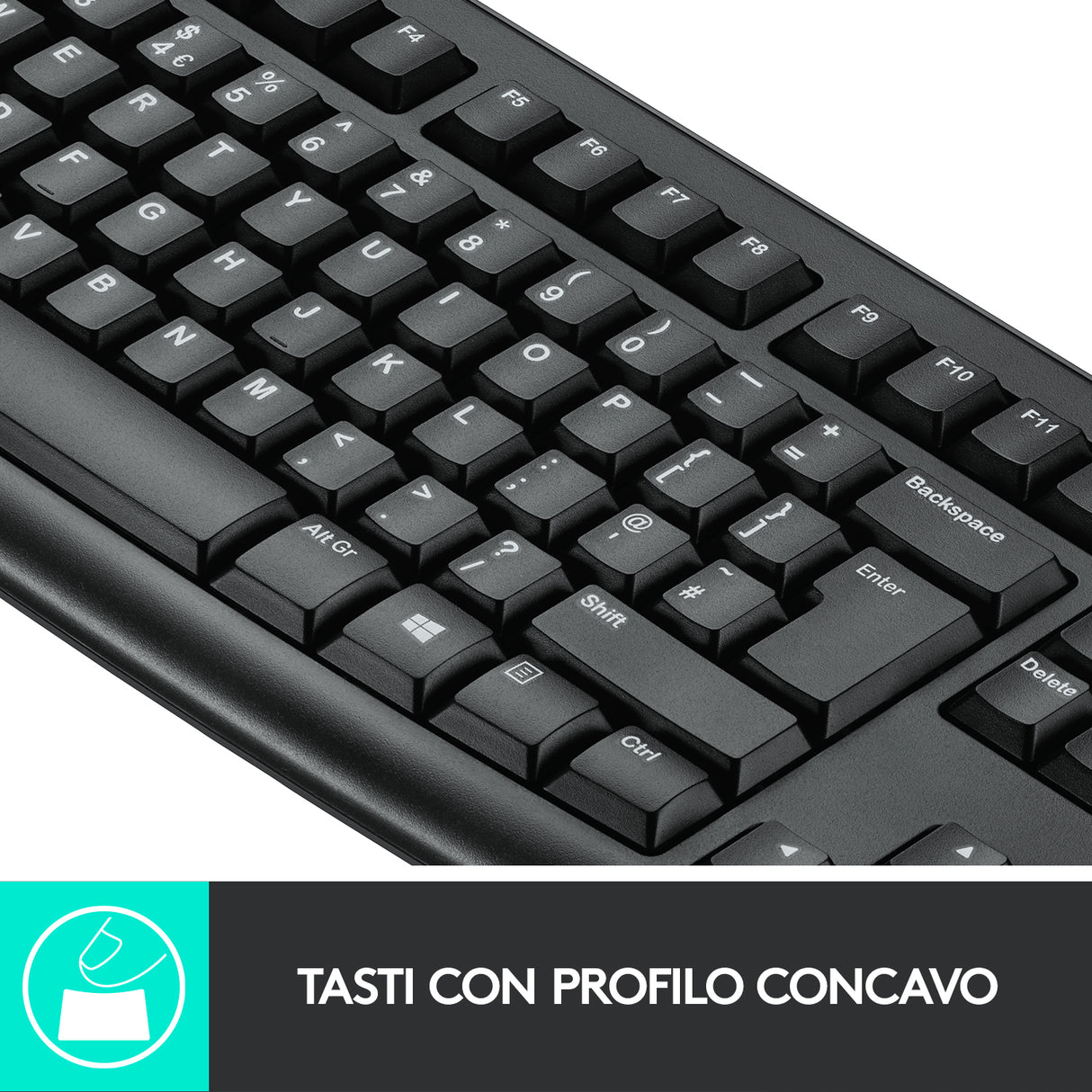 Logitech MK270 Combo Tastiera e Mouse Wireless per Windows, 2,4 GHz Wireless, Mouse Compatto, 8 Tasti Multimediali e di Scelta Rapida, Durata della Batteria 2 anni, per PC, Laptop