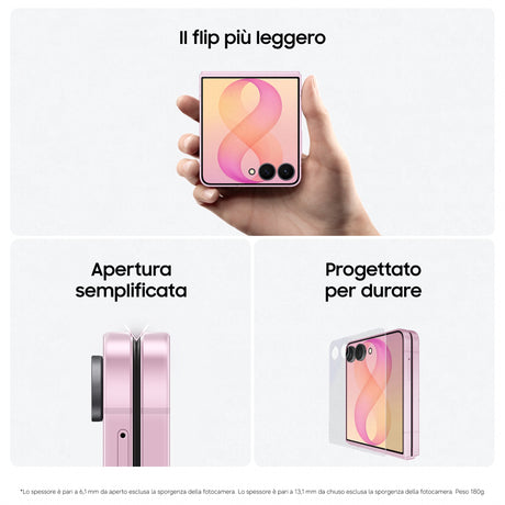 Samsung Galaxy Z Flip8 , 256GB, Graphite, Selfie Camera 50MP, Now Brief, Assistente Foto, FlexWindow Personalizzata, Batteria 4300 mAh, RAM 12GB