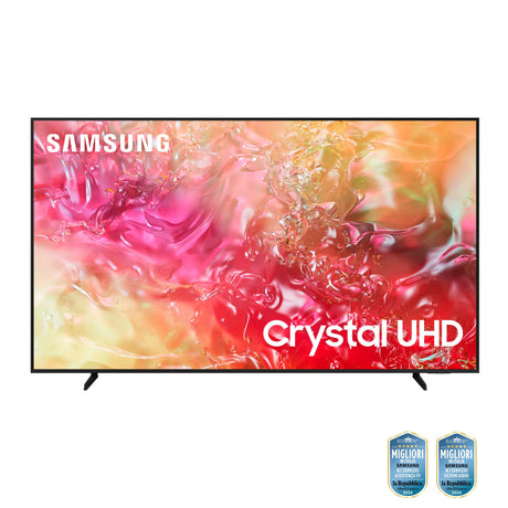 Samsung TV Crystal UHD 4K 85” UE85DU7170UXZT Smart TV Wi-Fi Black 2024, Processore Crystal 4K, 4K Upscaling, Slim Look Design, OTS Lite