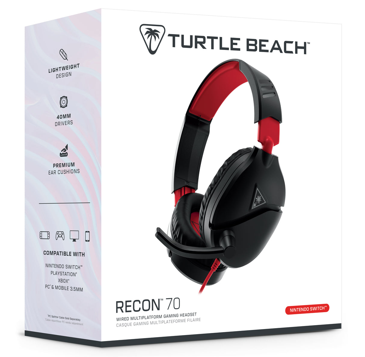 Turtle Beach Recon 70 Auricolare Cablato A Padiglione Gaming Nero, Rosso
