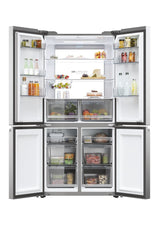 Haier Cube 90 Serie 7 HCR79F19ENMM frigorifero side-by-side Libera installazione 646 L E Platino, Acciaio inox